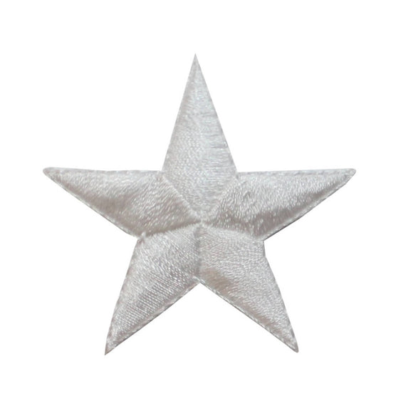 ID 3551 White Star Patch Night Sky Emblem Symbol Embroidered Iron On Applique