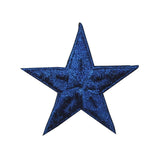ID 3552 Blue Star Patch Night Sky Emblem Shinning Embroidered Iron On Applique