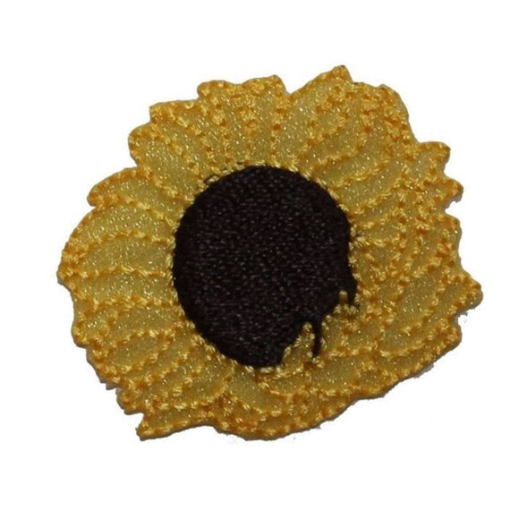 ID 6018 Sunflower Head Patch Seed Flower Blossom Embroidered Iron On Applique