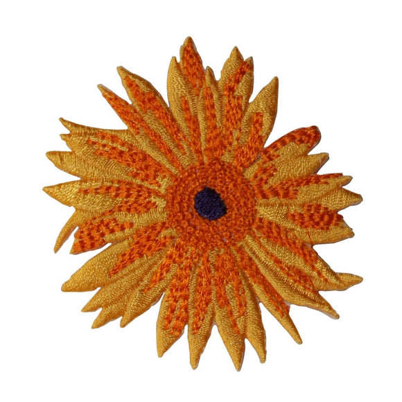 ID 6034 Sunflower Bloom Patch Flower Garden Yellow Embroidered Iron On Applique