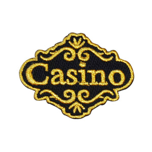 ID 0081A Casino Patch Fancy Staff Badge Gambling Embroidered Iron On Applique