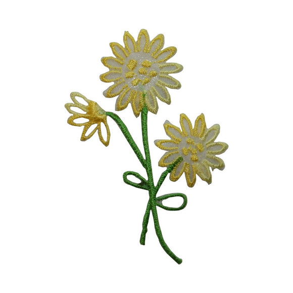 ID 6041 Yellow Flowers Bouquet Patch Garden Bloom Embroidered Iron On Applique