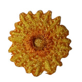 ID 6043 Lot of 3 Yellow Flower Bloom Patch Garden Embroidered Iron On Applique