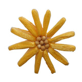 ID 6052 Waxy Yellow Petal Flower Patch Plant Garden Craft Iron On Applique