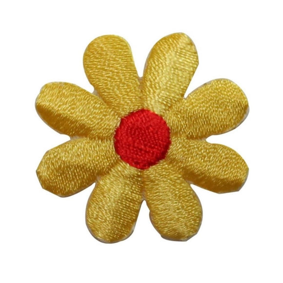 ID 6076 Yellow Daisy Emblem Patch Flower Garden Embroidered Iron On Applique