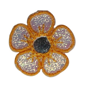 ID 6078 Shiny Yellow Daisy Patch Flower Symbol Embroidered Iron On Applique