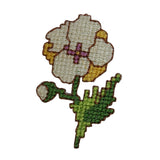 ID 6084 8 Bit Tulip Flower Patch Crochet Knit Craft Embroidered Iron On Applique