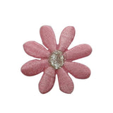 ID 6201 Daisy Shiny Flower Patch Garden Head Bloom Embroidered Iron On Applique