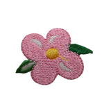 ID 6210 Pink Flower Blossom Patch Garden Symbol Grow Embroidered IronOn Applique