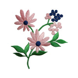 ID 6214 Pink Flower Bush Patch Garden Bouquet Daisy Embroidered Iron On Applique