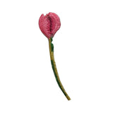 ID 6244 Pink Tulip Flower Patch Bouquet Garden Bloom Embroidered IronOn Applique