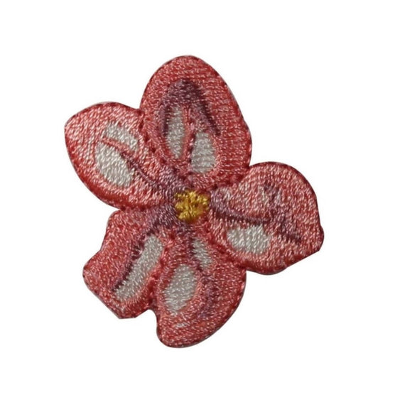 ID 6256 Pink Hibiscus Flower Head Patch Hawaii Bloom Embroidered IronOn Applique