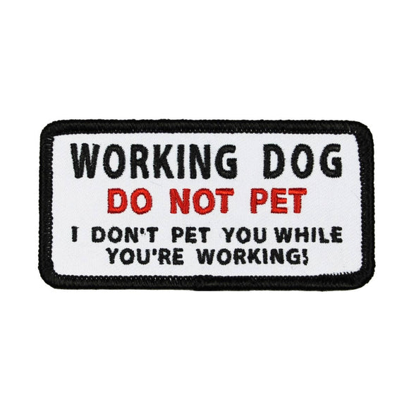 Working Dog Do Not Pet Patch Service Animal Badge Embroidered Iron On Applique