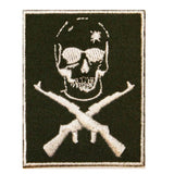 Skull Cross Bones Rifles Patch Soldier Death Badge Embroidered Iron On Applique