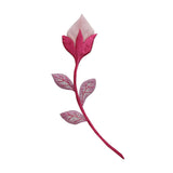 ID 6179 Lace Head Pink Rose Flower Patch Garden Love Embroidered IronOn Applique