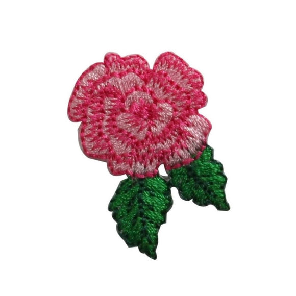 ID 6184 Pink Rose Flower Patch Carnation Garden Love Embroidered IronOn Applique