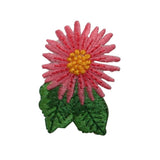 ID 6282 Pink Daisy Blossom Patch Garden Flower Lily Embroidered Iron On Applique