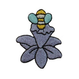 ID 6419 Bell Flower Honey Bee Patch Plant Garden Embroidered Iron On Applique