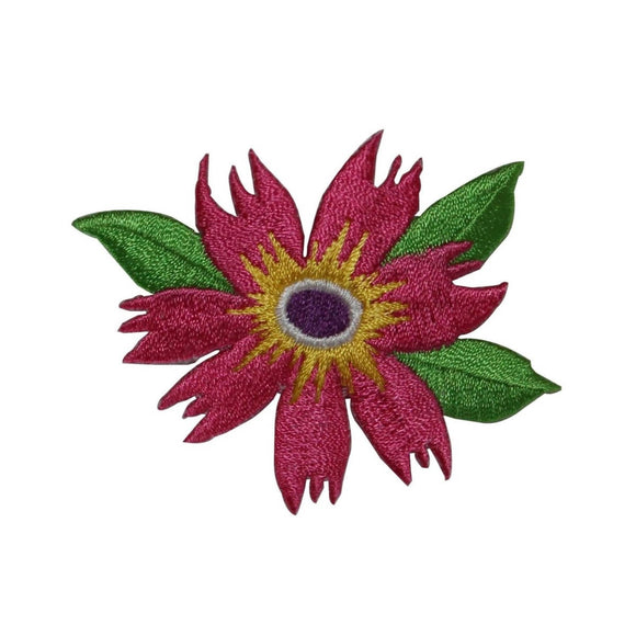 ID 6321 Pink Flower Blossom Patch Garden Azalea Embroidered Iron On Applique