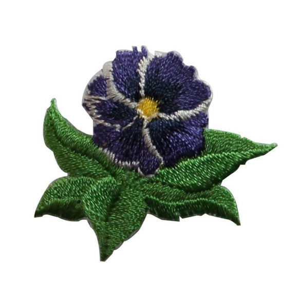 ID 6463 Violet Petunia Flower Patch Garden Blossom Embroidered Iron On Applique