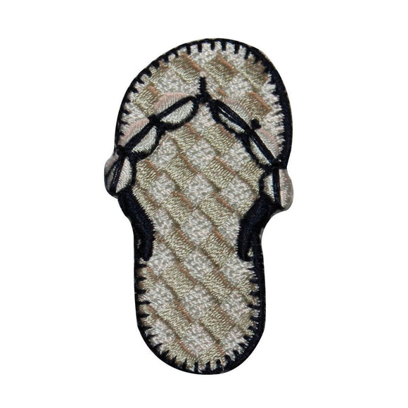 ID 6483 Beach Flip Flop Patch Shell Shoe Fashion Embroidered Iron On Applique