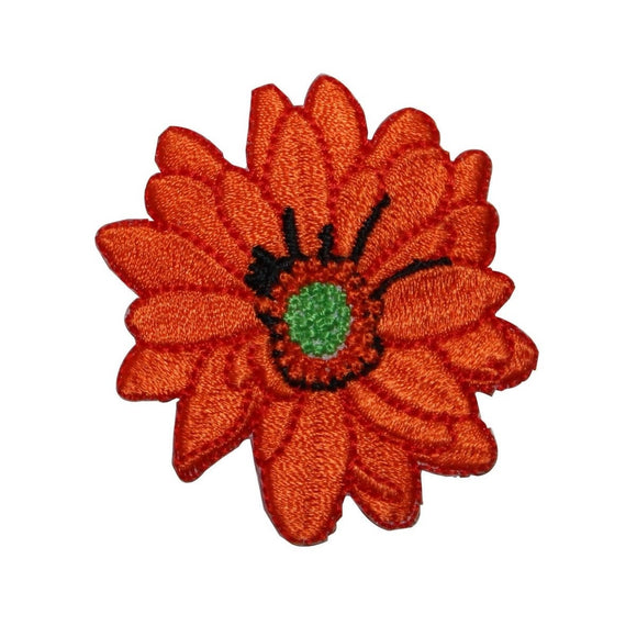 ID 6361 Orange Marigold Flower Patch Garden Blossom Embroidered Iron On Applique