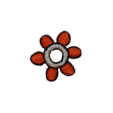 ID 6373 Lot of 3 Orange Daisy Flower Patch Garden Embroidered Iron On Applique