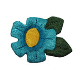 ID 6542 Blue Daisy Flower Patch Garden Plant Bloom Embroidered Iron On Applique