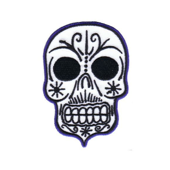 Kruse Muerto Tribal Skull Patch Face Bones Death Embroidered Iron On Applique