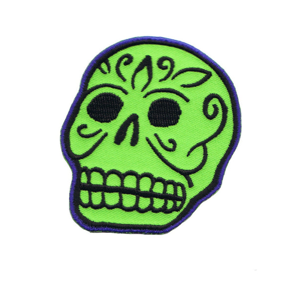 Artist Kruse Green Skull Patch Voo Doo Death Face Embroidered Iron On Applique