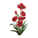ID 6700 Red Blossom Flower Plant Patch Garden Bush Embroidered Iron On Applique