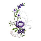 ID 6841 Purple Flower Bouquet Patch Blossom Garden Embroidered Iron On Applique