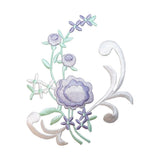 ID 6842 Purple Flower Bouquet Patch Blossom Garden Embroidered Iron On Applique