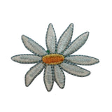 ID 6743 White Daisy Flower Patch Garden Blossom Head Embroidered IronOn Applique