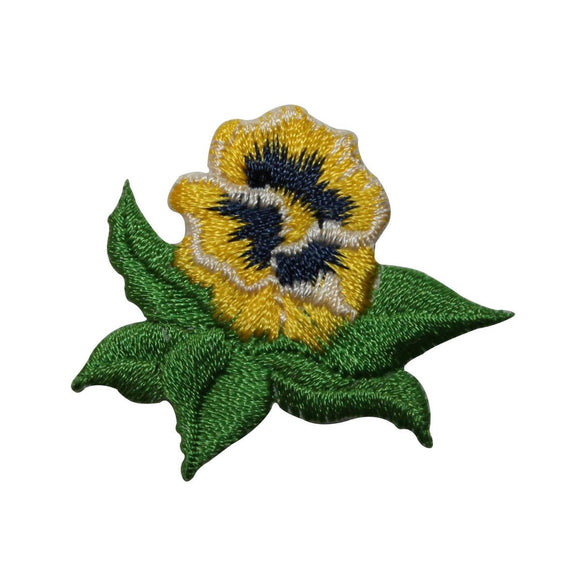 ID 6869 Yellow Tropical Flower Patch Garden Orchid Embroidered Iron On Applique
