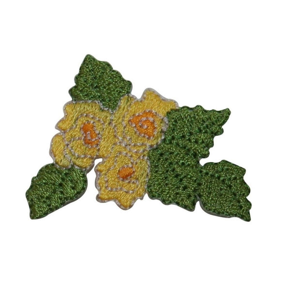 ID 6905 Yellow Flower Cluster Patch Garden Plant Embroidered Iron On Applique