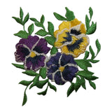 ID 6919 Flower Blossom Cluster Patch Garden Bush Embroidered Iron On Applique