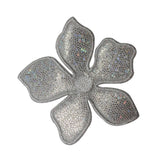 ID 6783 Shiny Flower Blossom Patch Garden Design Embroidered Iron On Applique