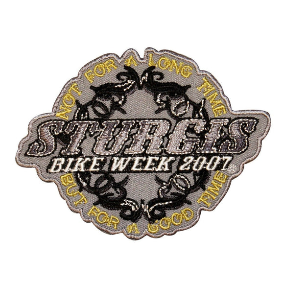 Sturgis 2007 Bike Week Patch Good Time Biker Badge Embroidered Iron On Applique