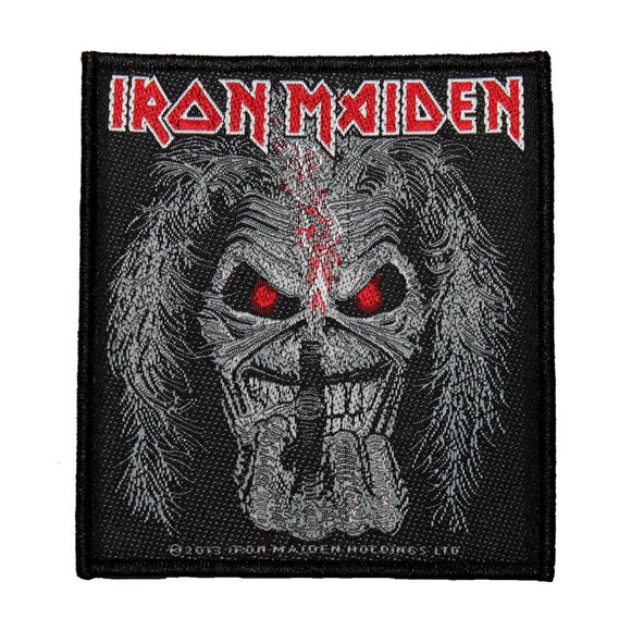 Iron Maiden Candle Finger Patch Eddie T. Head Heavy Metal Woven Sew On Applique