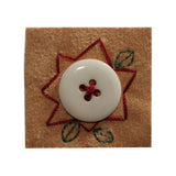 ID 6982 Button Flower Badge Patch Garden Craft Sign Felt Iron On Applique