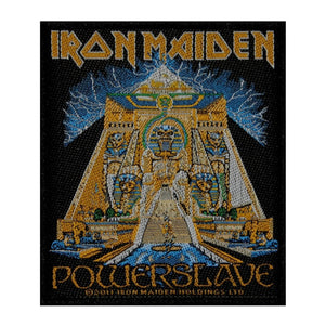 Iron Maiden Powerslave Patch Pyramid Heavy Metal Album Woven Sew On Applique
