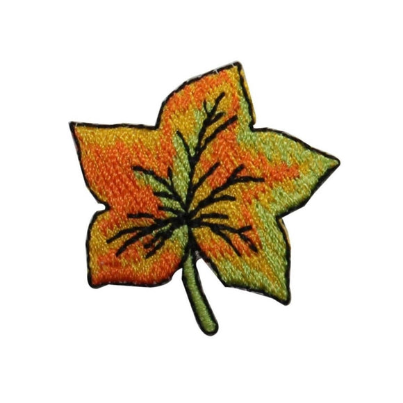ID 7140 Fall Maple Leaf Patch Tree Autumn Symbol Embroidered Iron On Applique