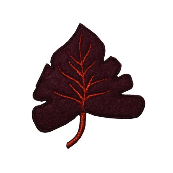 ID 7150 Felt Maple Leaf Patch Autumn Fall Nature Embroidered Iron On Applique