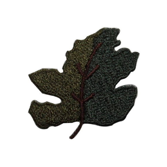 ID 7195 Two Tone Green Leaf Patch Nature Forest Tree Embroidered IronOn Applique