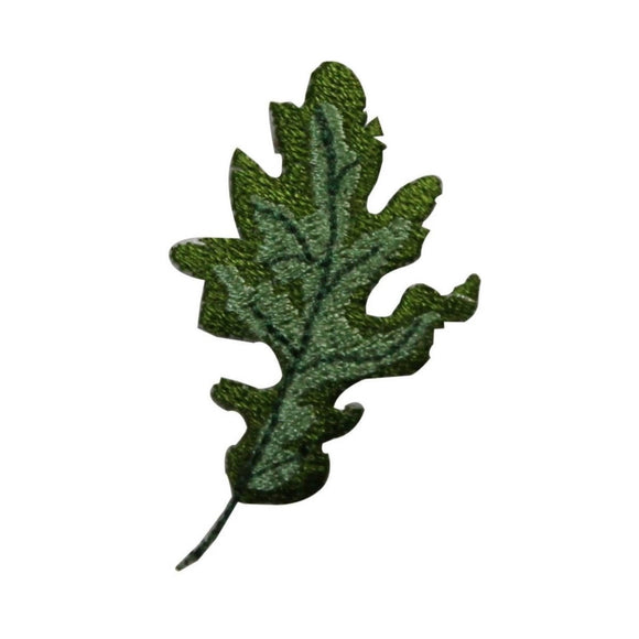 ID 7199 Green Oak Leaf Patch Nature Tree Forest Embroidered Iron On Applique