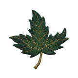 ID 7215 Green Maple Leaf Patch Tree Nature Forest Embroidered Iron On Applique