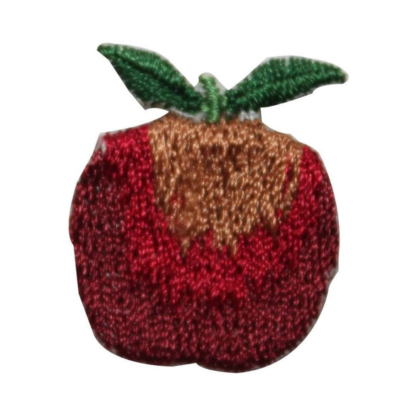 ID 7302 Red Apple With Stem Patch Orchard Fruit Food Embroidered IronOn Applique
