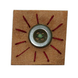 ID 7314 Brown Button Badge Patch Sun Craft Felt Embroidered Iron On Applique