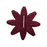ID 7294 Maroon Flower Button Hole Patch Garden Craft Embroidered IronOn Applique